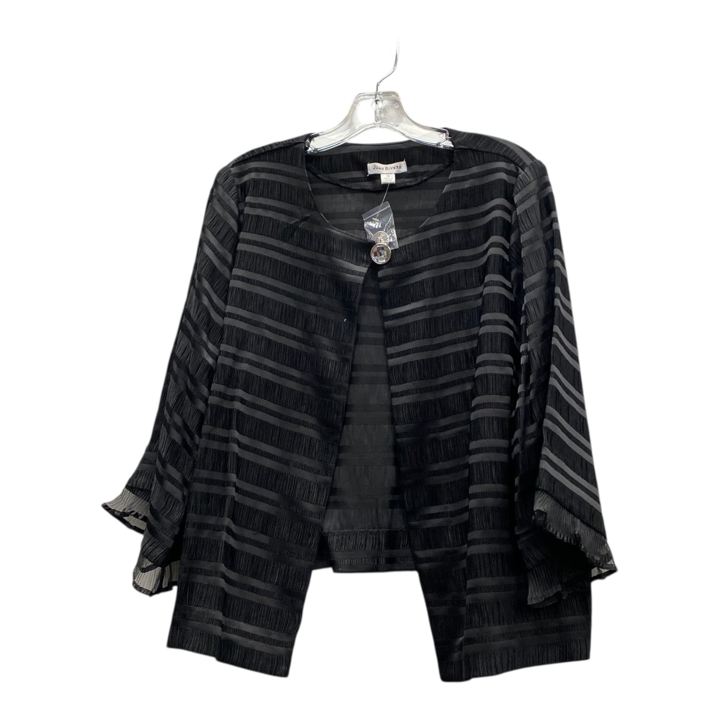 Cardigan By Joan Rivers In Black, Size:1X