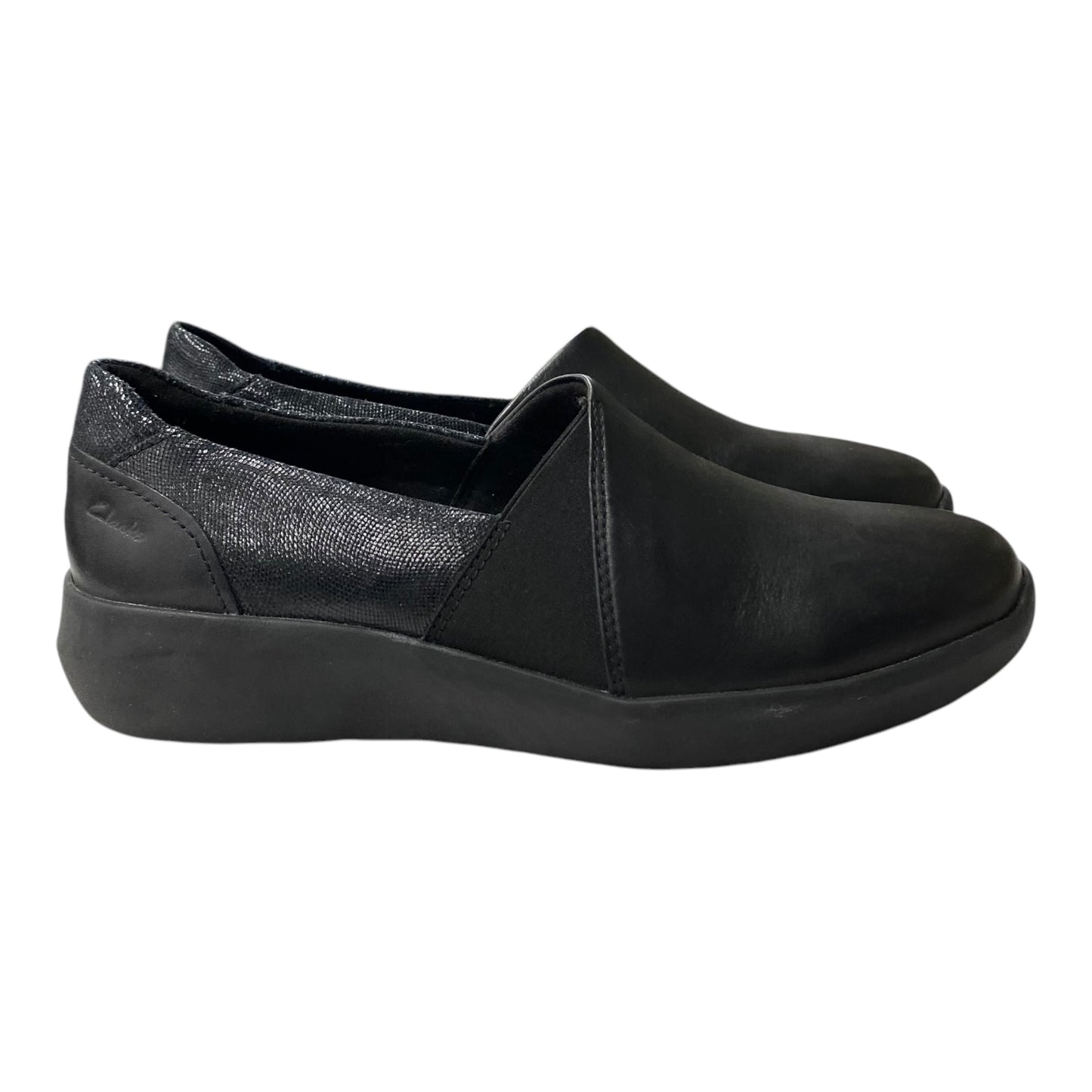 Shoes Flats By Clarks In Black, Size:8.5