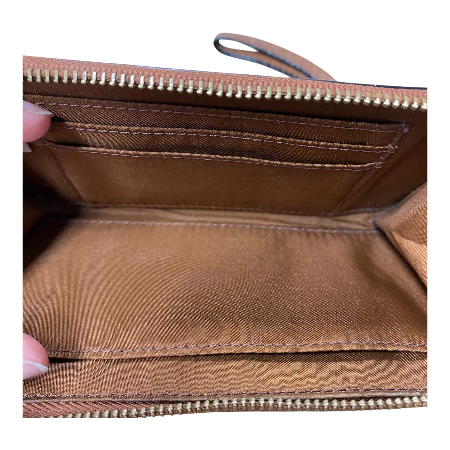 Wristlet Designer By Coach In Brown, Size:Small