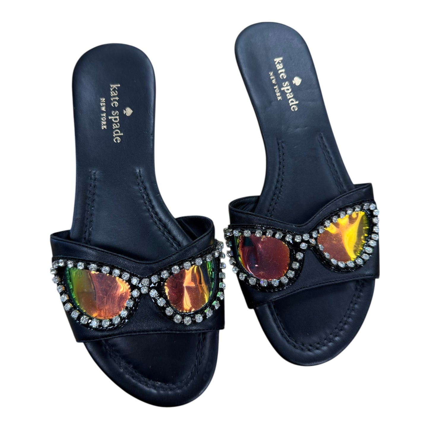Sandals Designer By Kate Spade In Black, Size:7