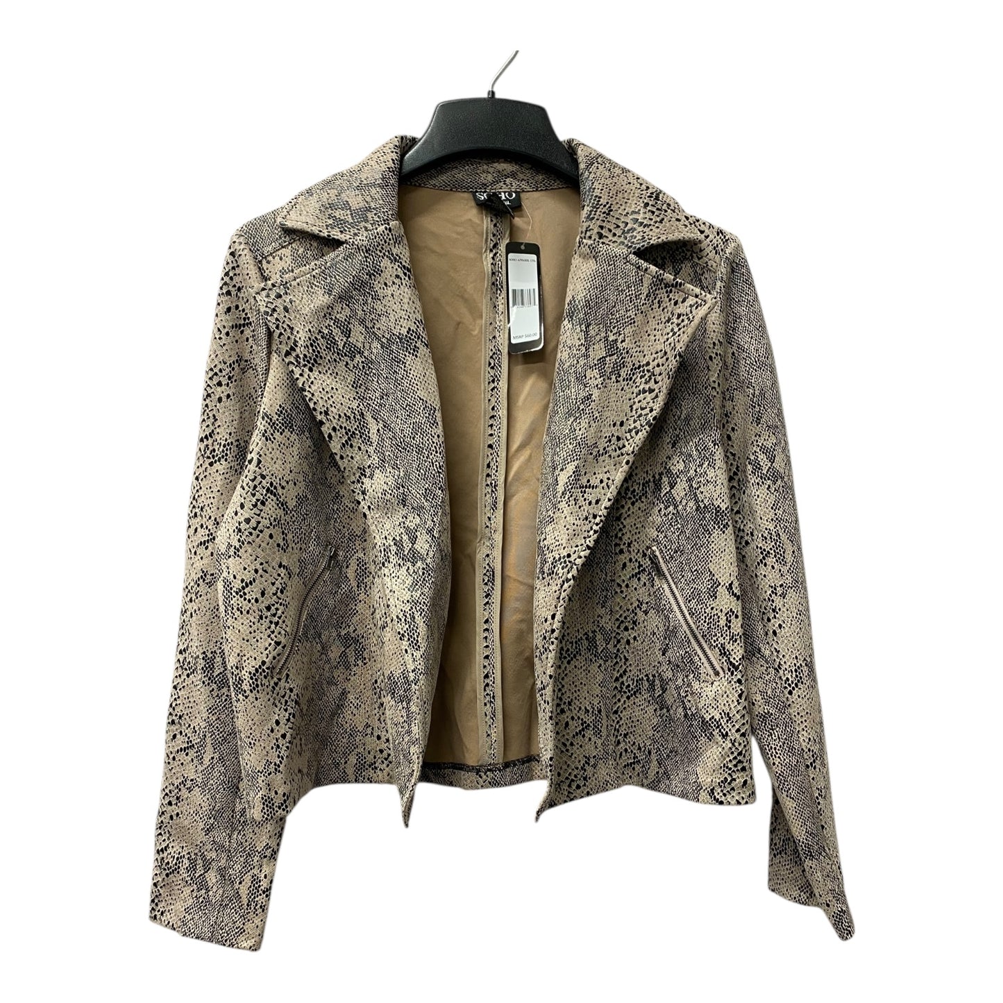 Blazer By Soho Apparel In Tan, Size:L