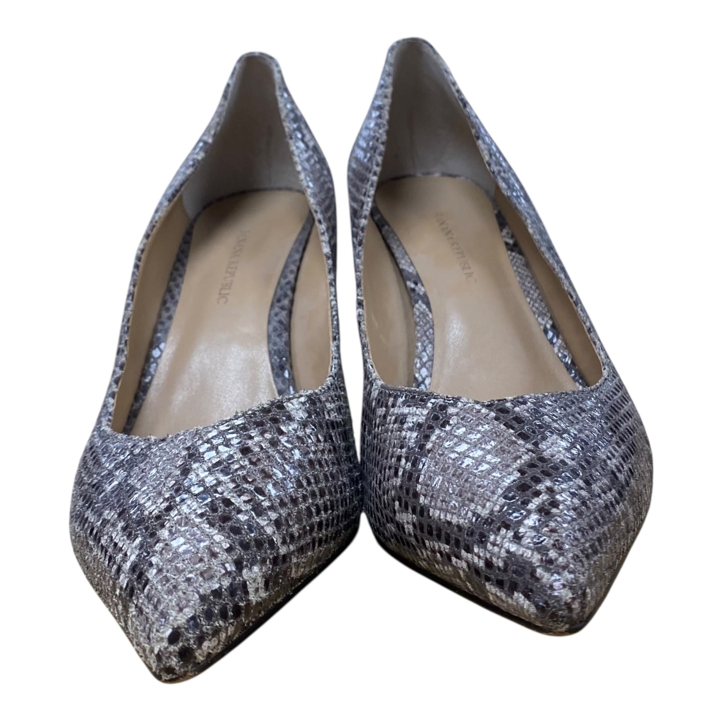 Shoes Heels Stiletto By Banana Republic In Snakeskin Print, Size:8.5