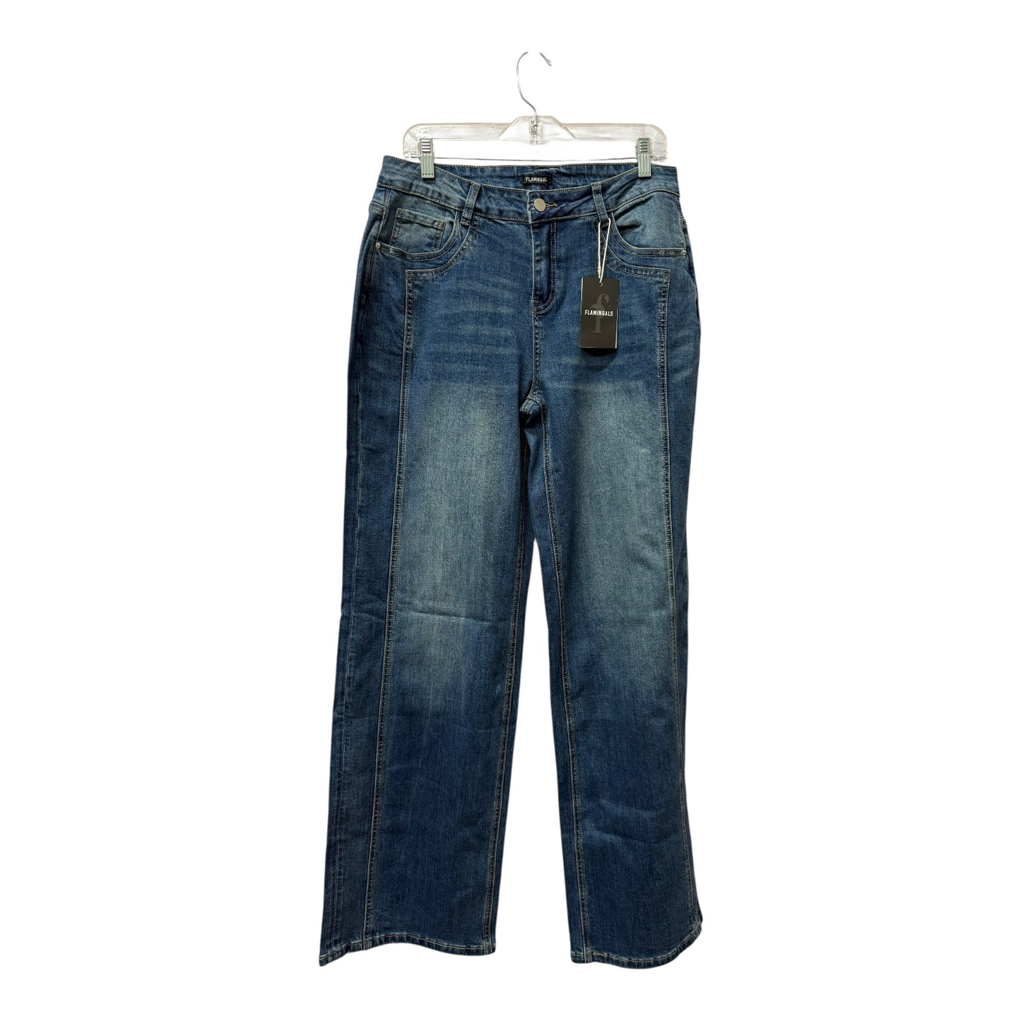 Jeans Wide Leg By flamingal In Blue, Size:12