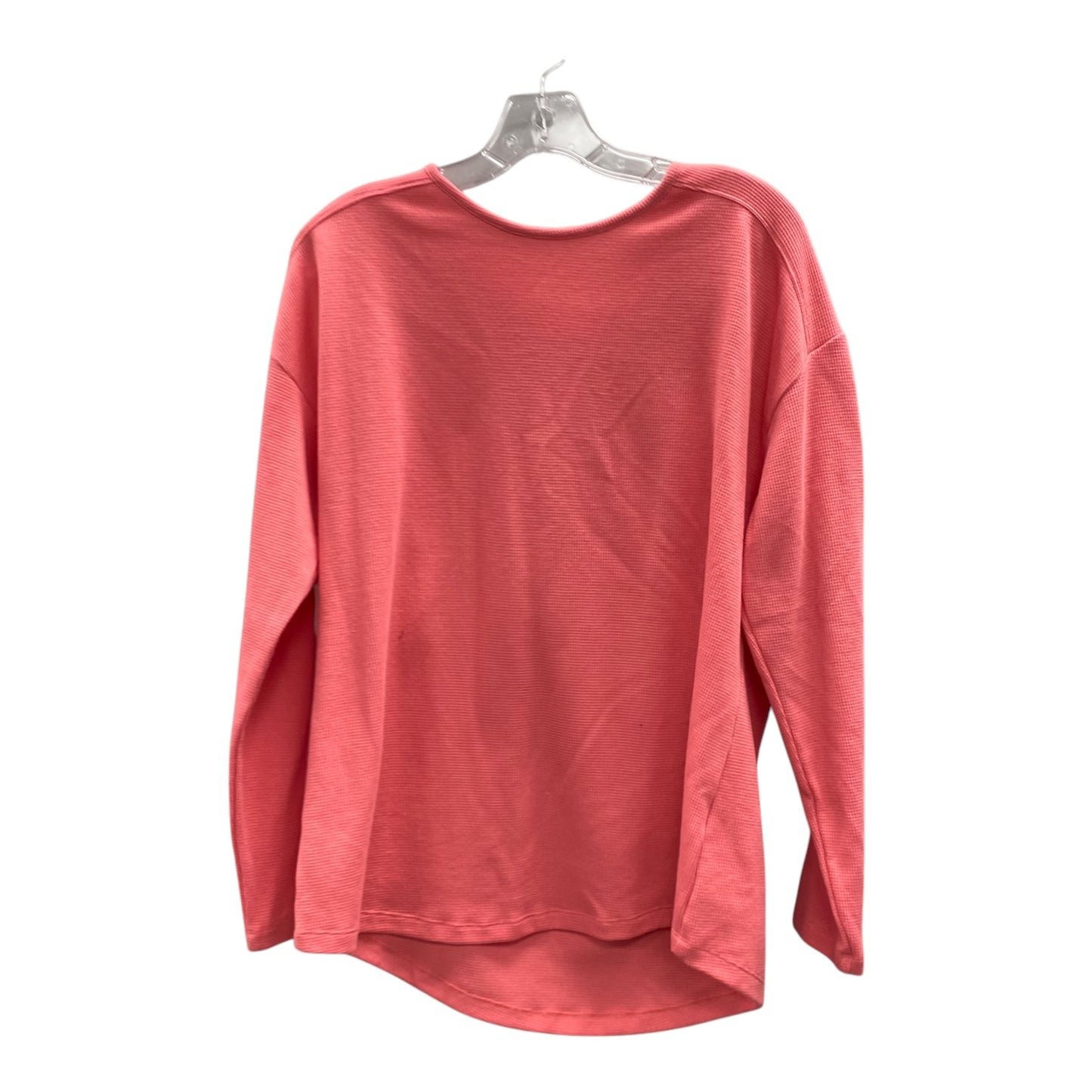Top Ls By Denim And Company In Coral, Size:L