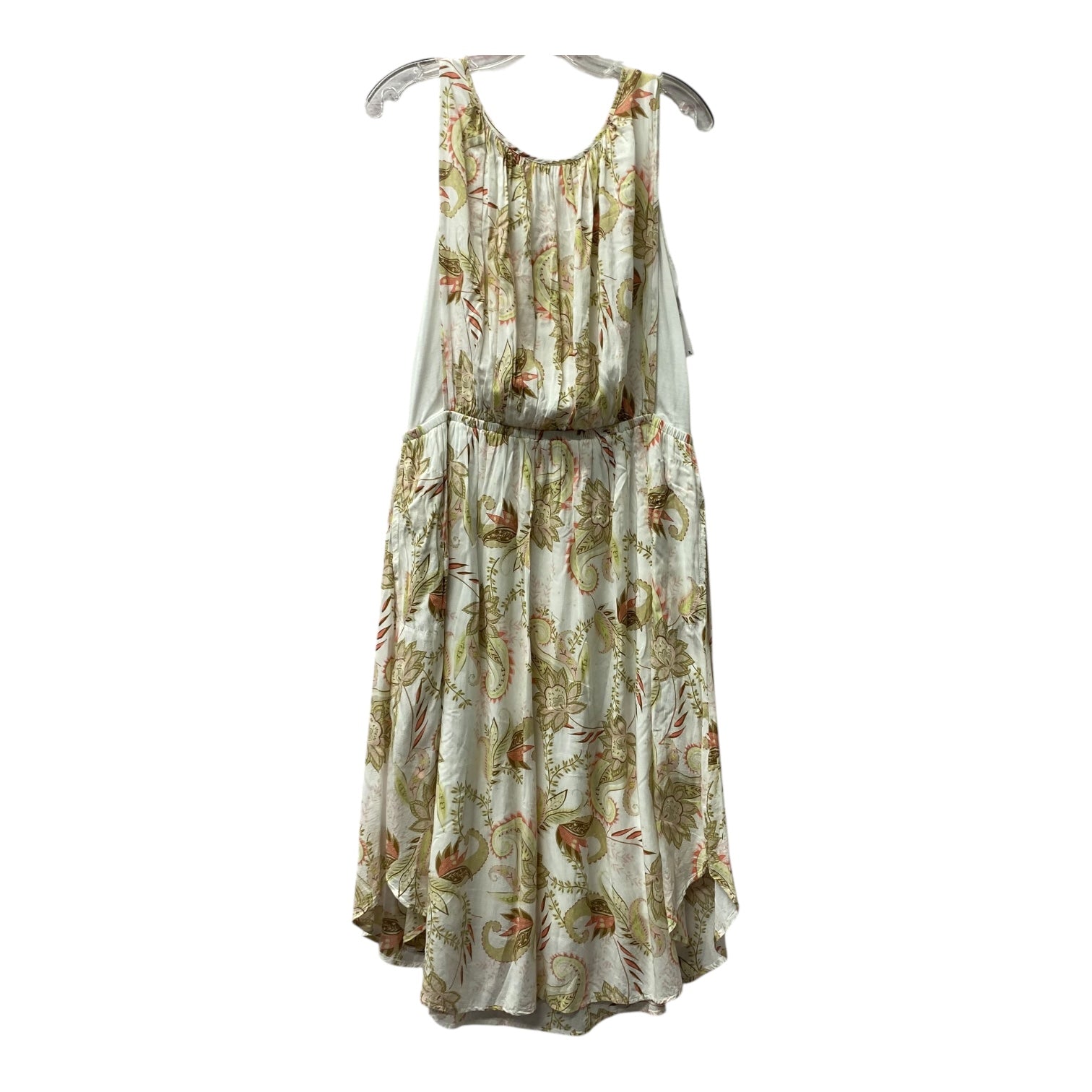 Dress Casual Midi By J. Jill In Green & Orange, Size:M Dress Casual Midi By J. Jill In Green & Orange, Size:M