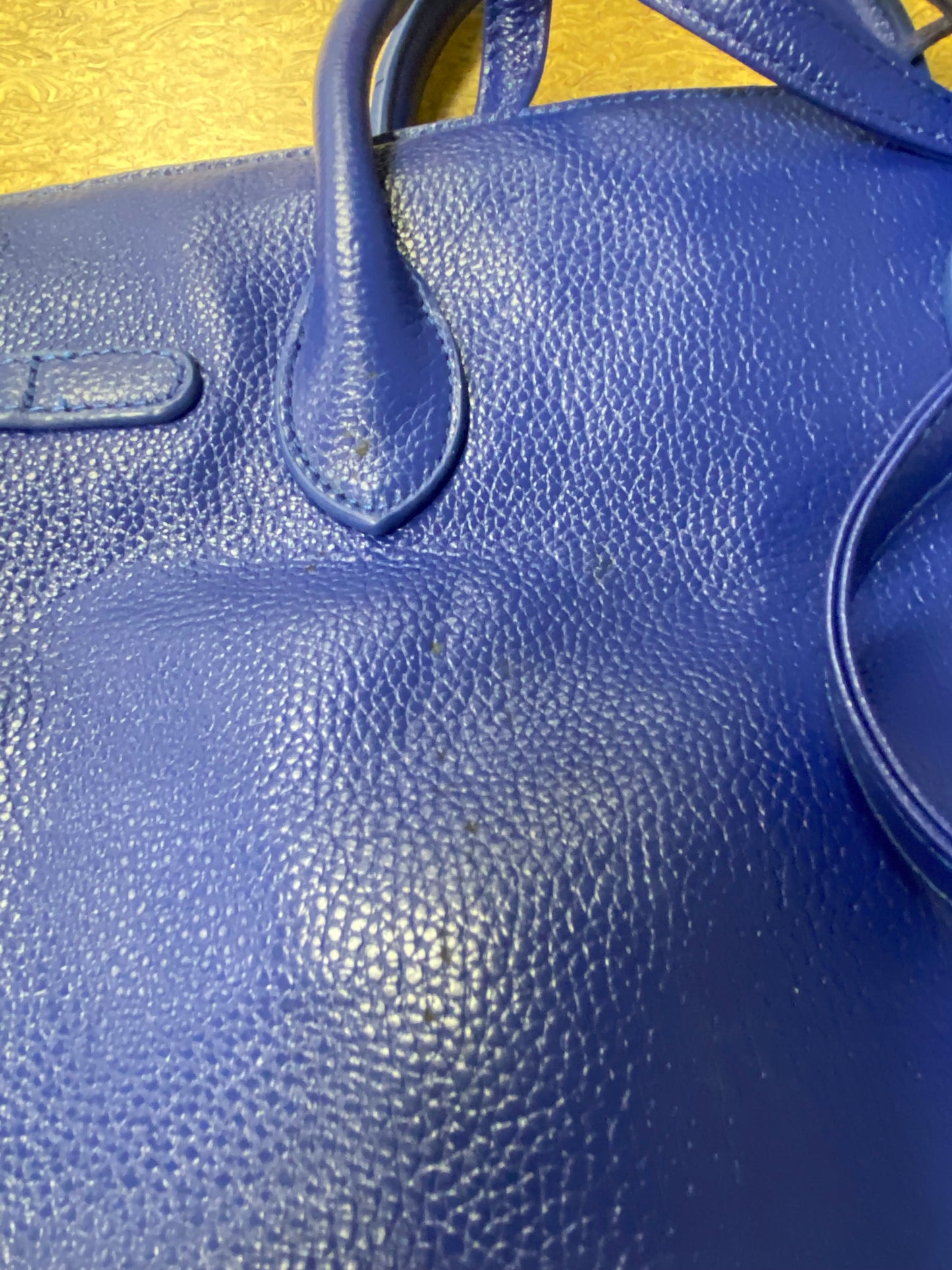 Handbag Luxury Designer By Zenith In Blue, Size:Medium as is!