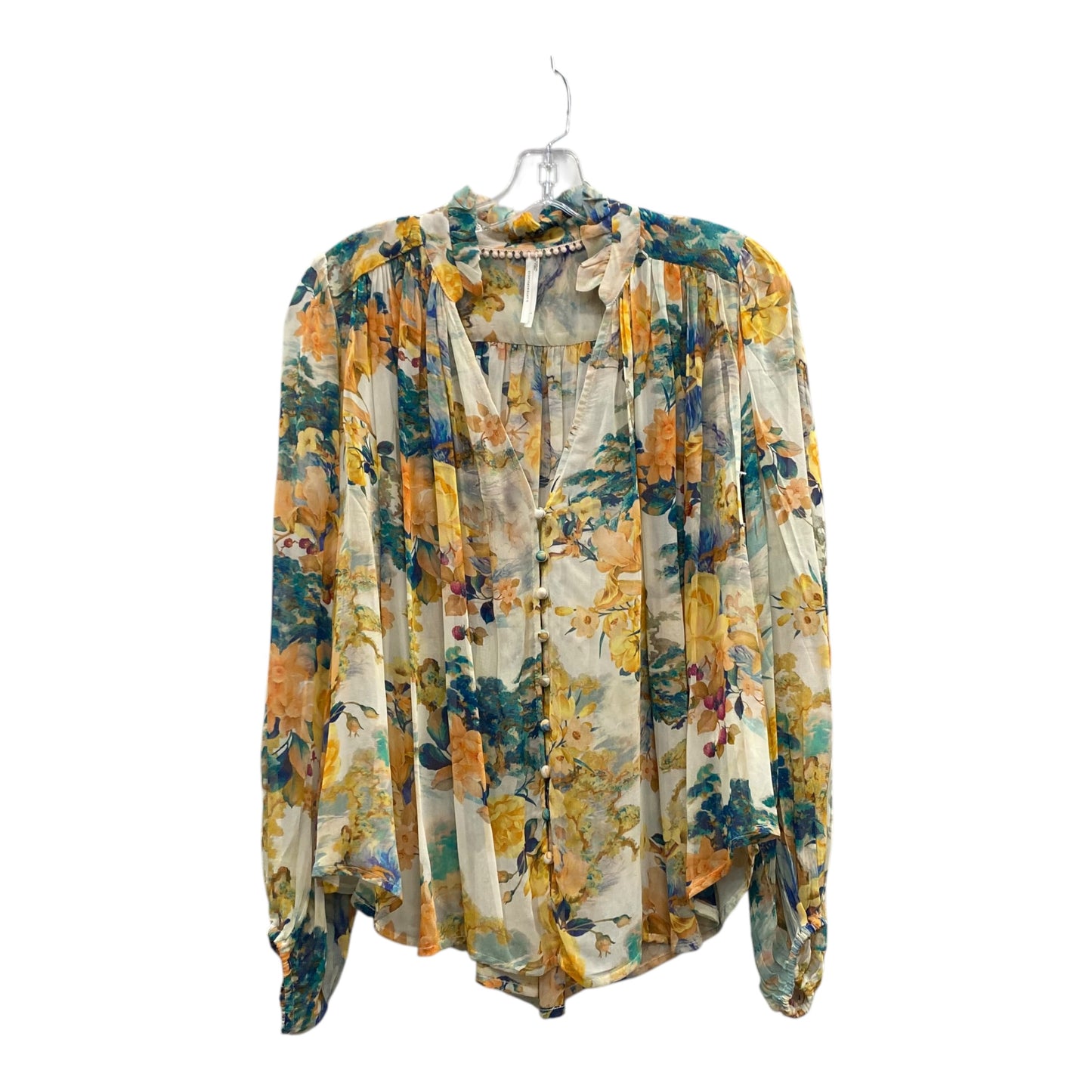 Top Ls By Anthropologie In Blue & Cream, Size:S