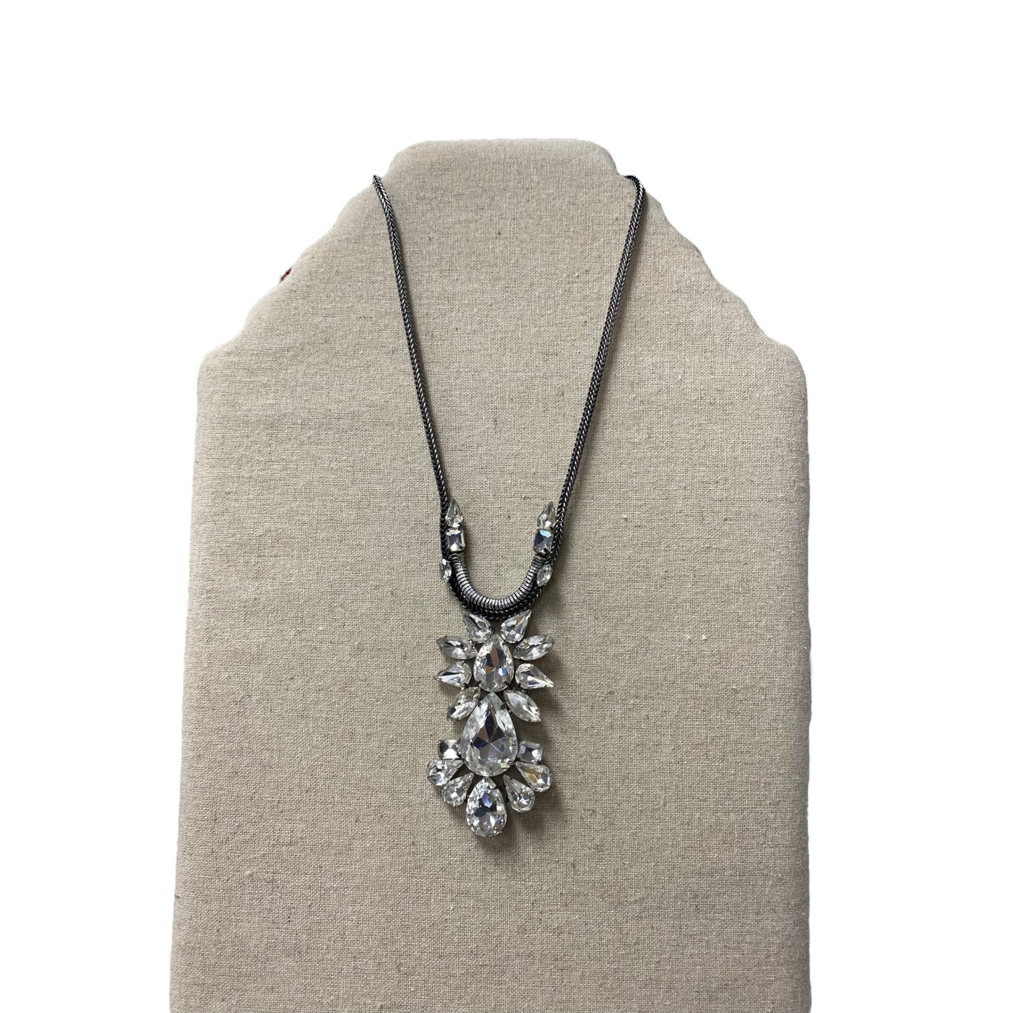 Necklace Statement By Chicos In Grey