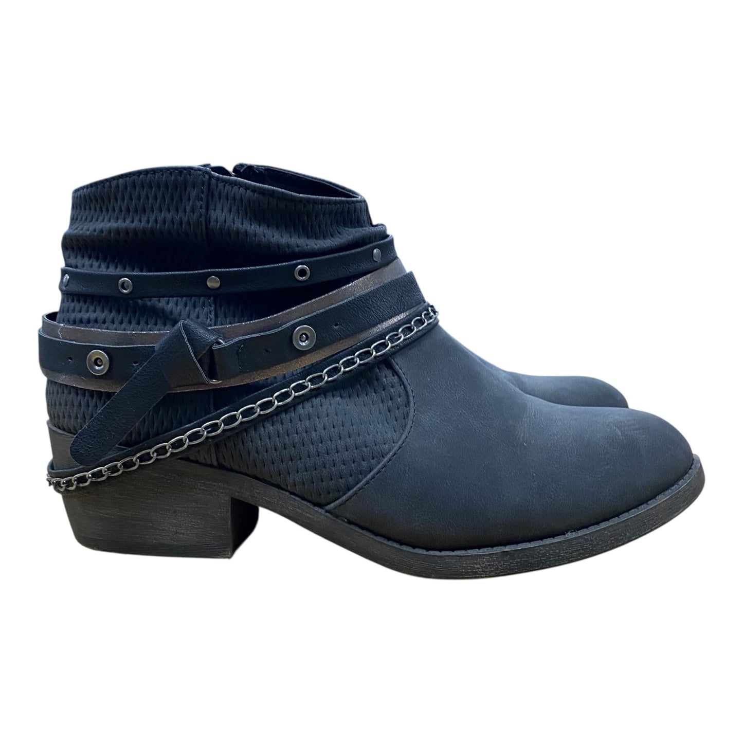 BOOTS ANKLE FLATS by SO In GREY, Size: 9.5