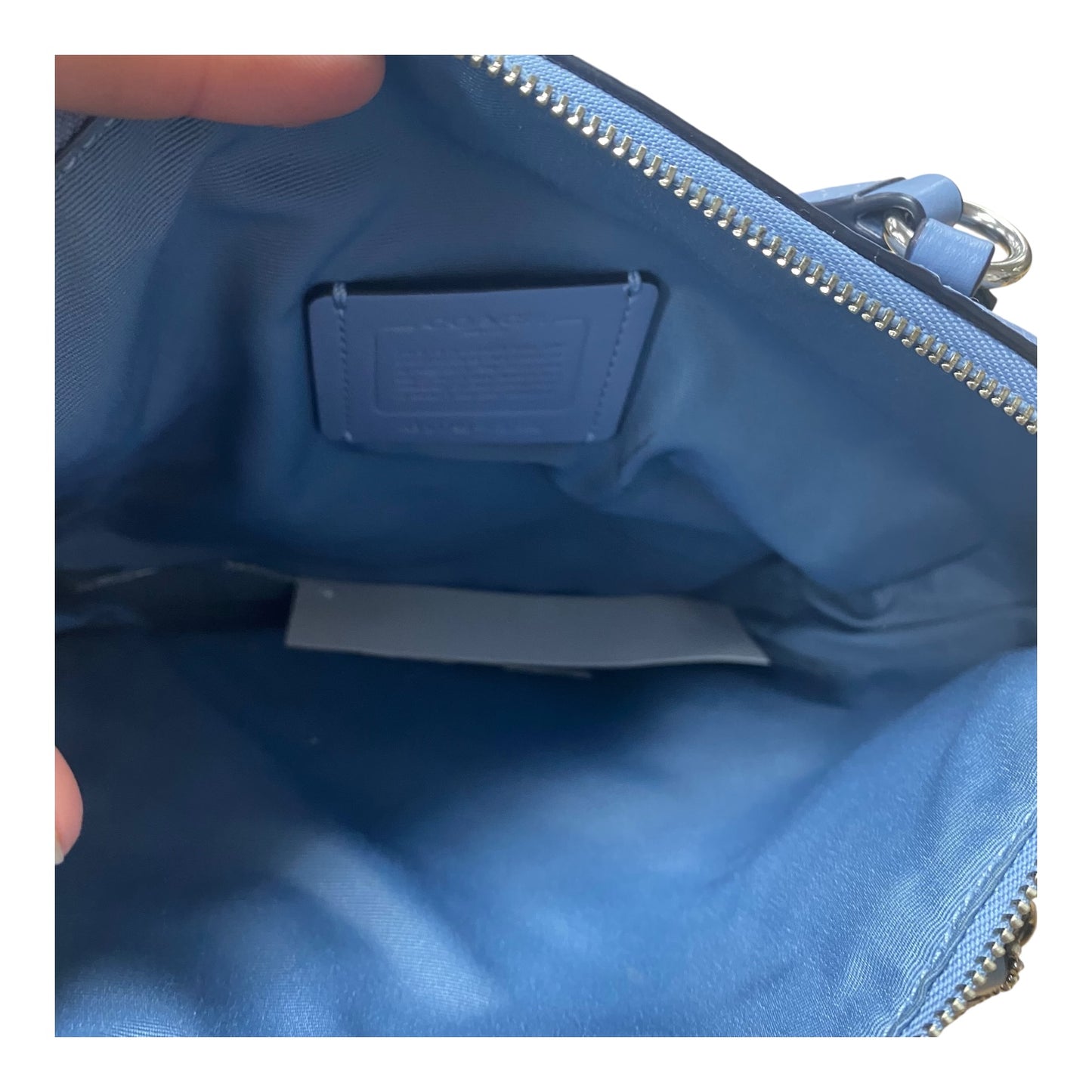 Crossbody Designer By Coach In Blue, Size:Small