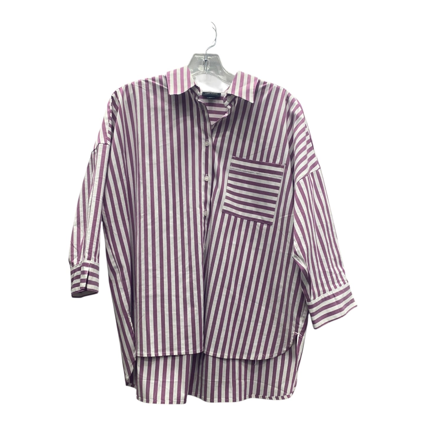 Top Ls By J. Jill In Purple & White, Size:Mp