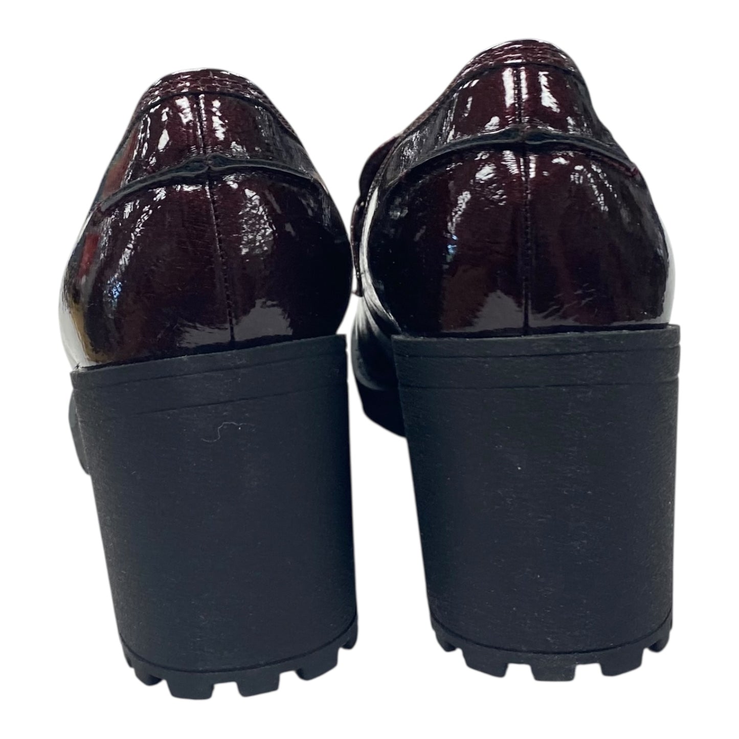 SHOES HEELS BLOCK by CLOTHES MENTOR In MAROON, Size: 6.5