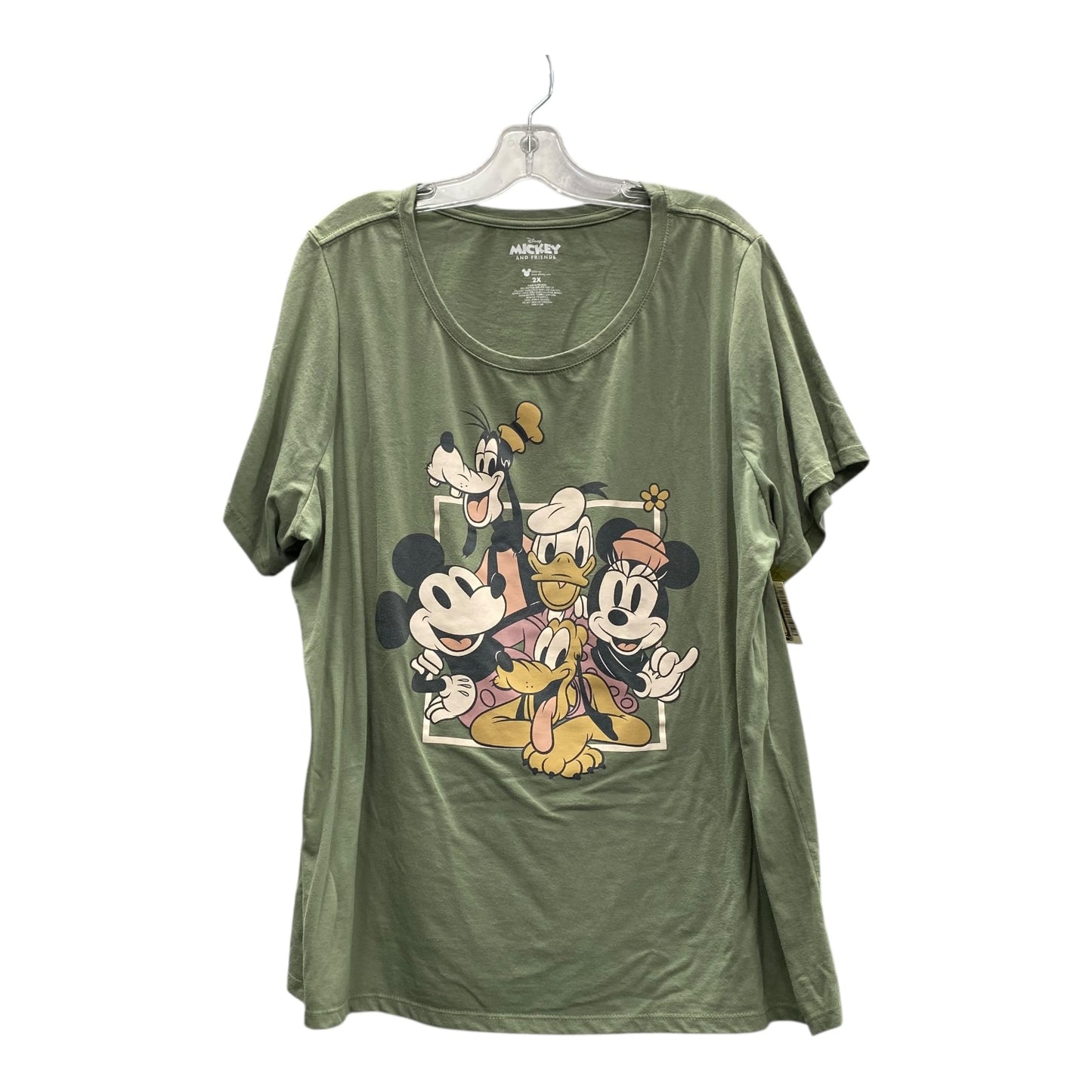 Top Ss By Disney In Green, Size:2X