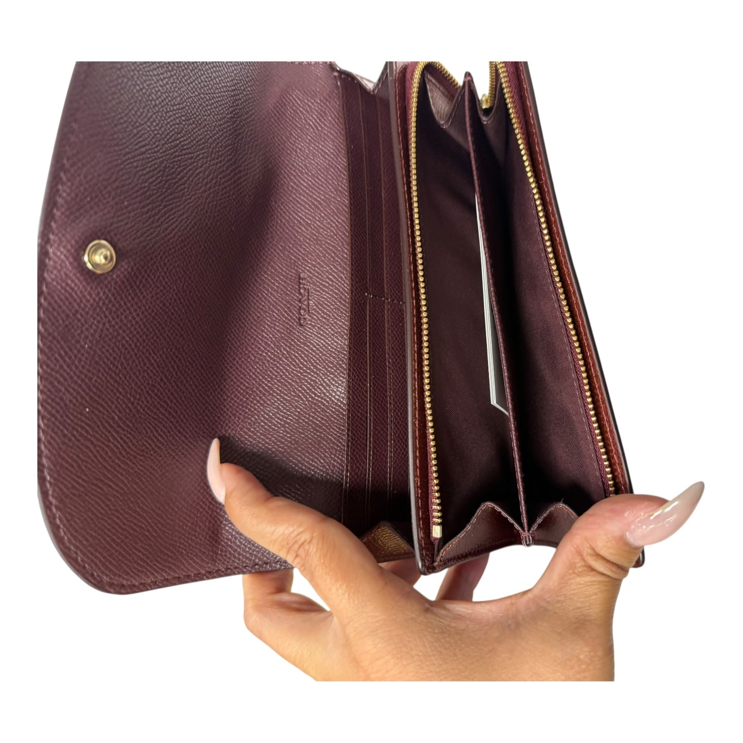 Wallet Designer By Coach In Brown, Size:Medium