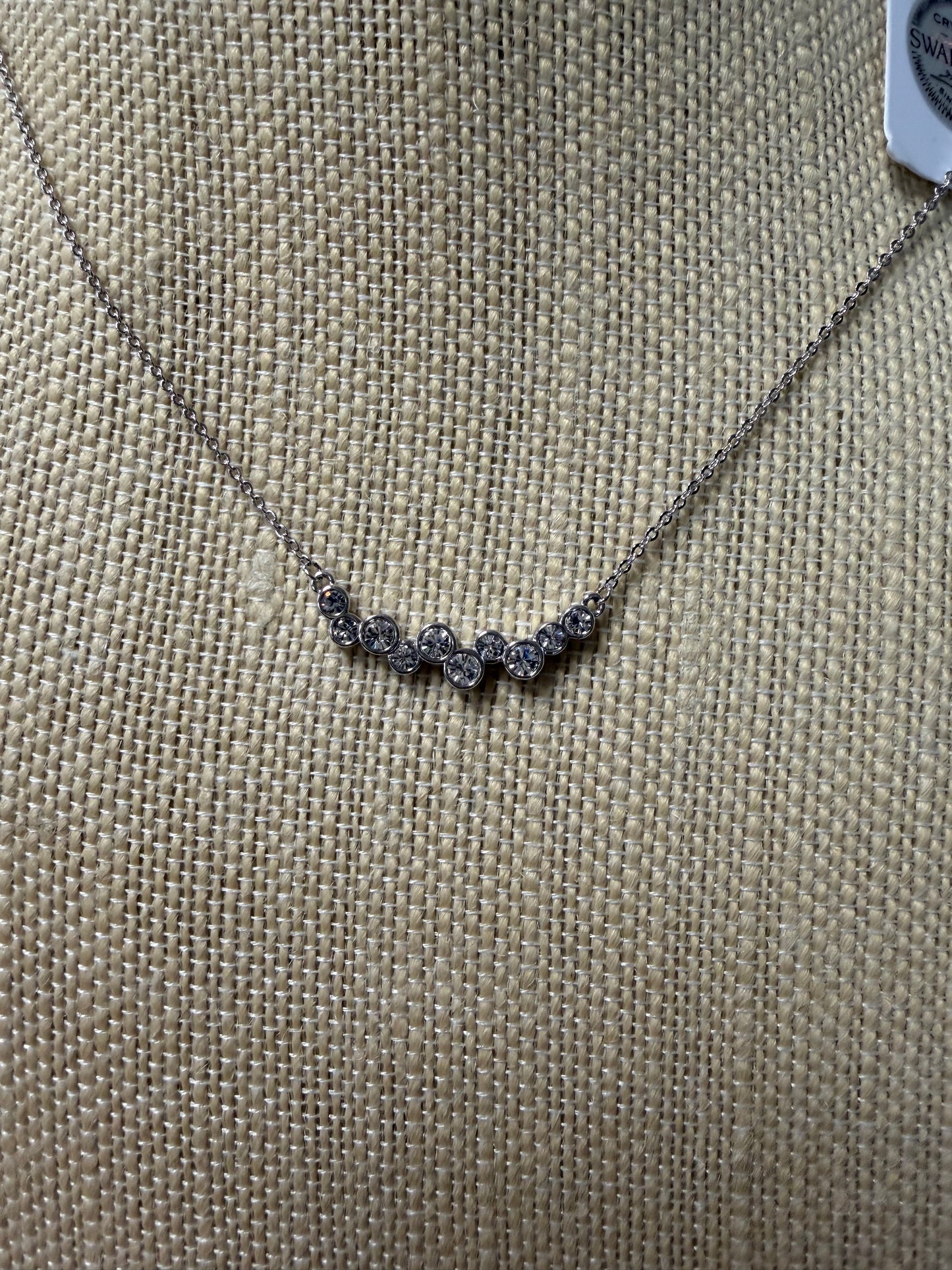 Necklace Designer By Swarovski In Silver