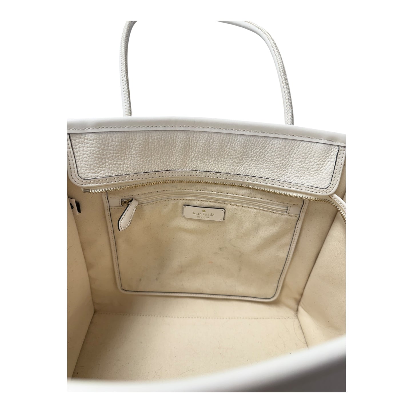 Handbag Designer By Kate Spade In Cream, Size:Medium