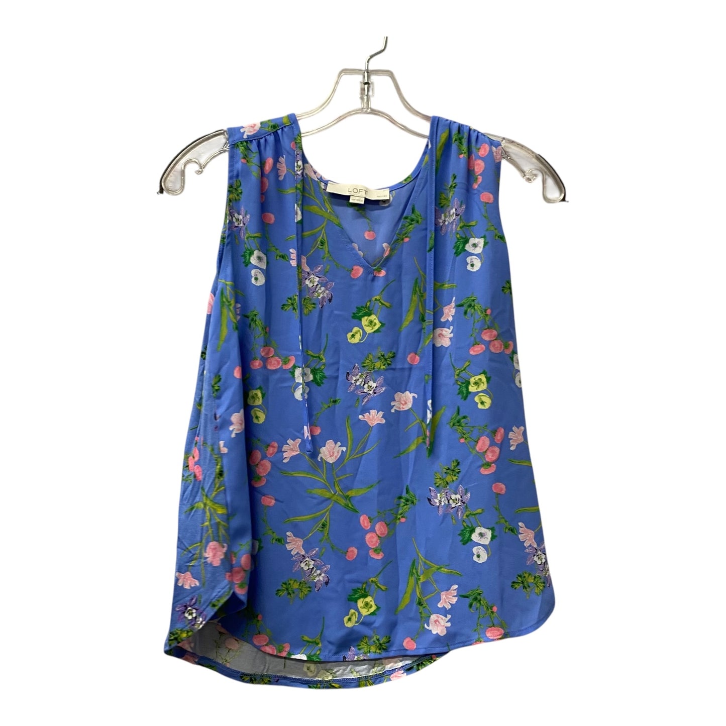 Top Sleeveless By Loft In Blue, Size:Xsp