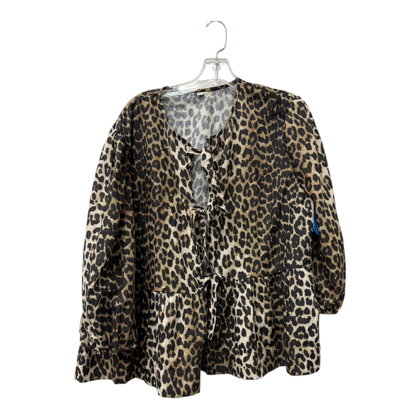 Cardigan In Animal Print, Size:Xl