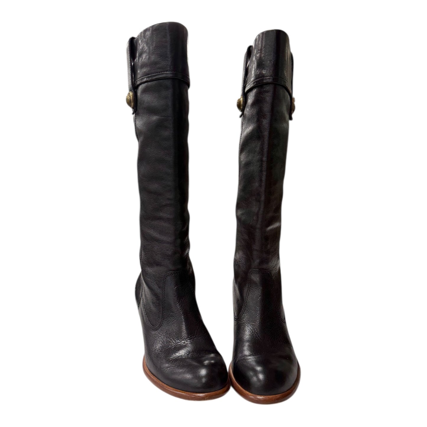 Boots Designer By Coach In Black, Size:7.5
