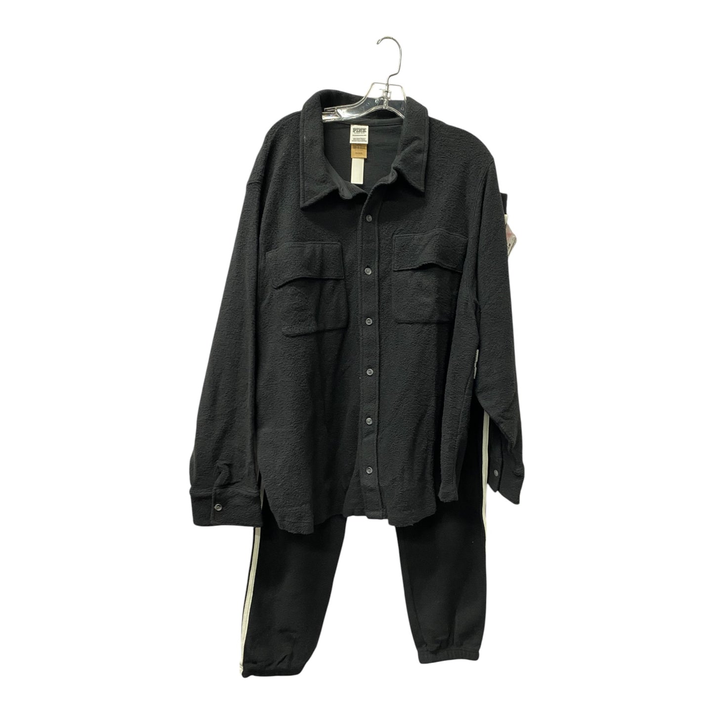 Pants Set 2Pc By Pink In Black, Size:1X