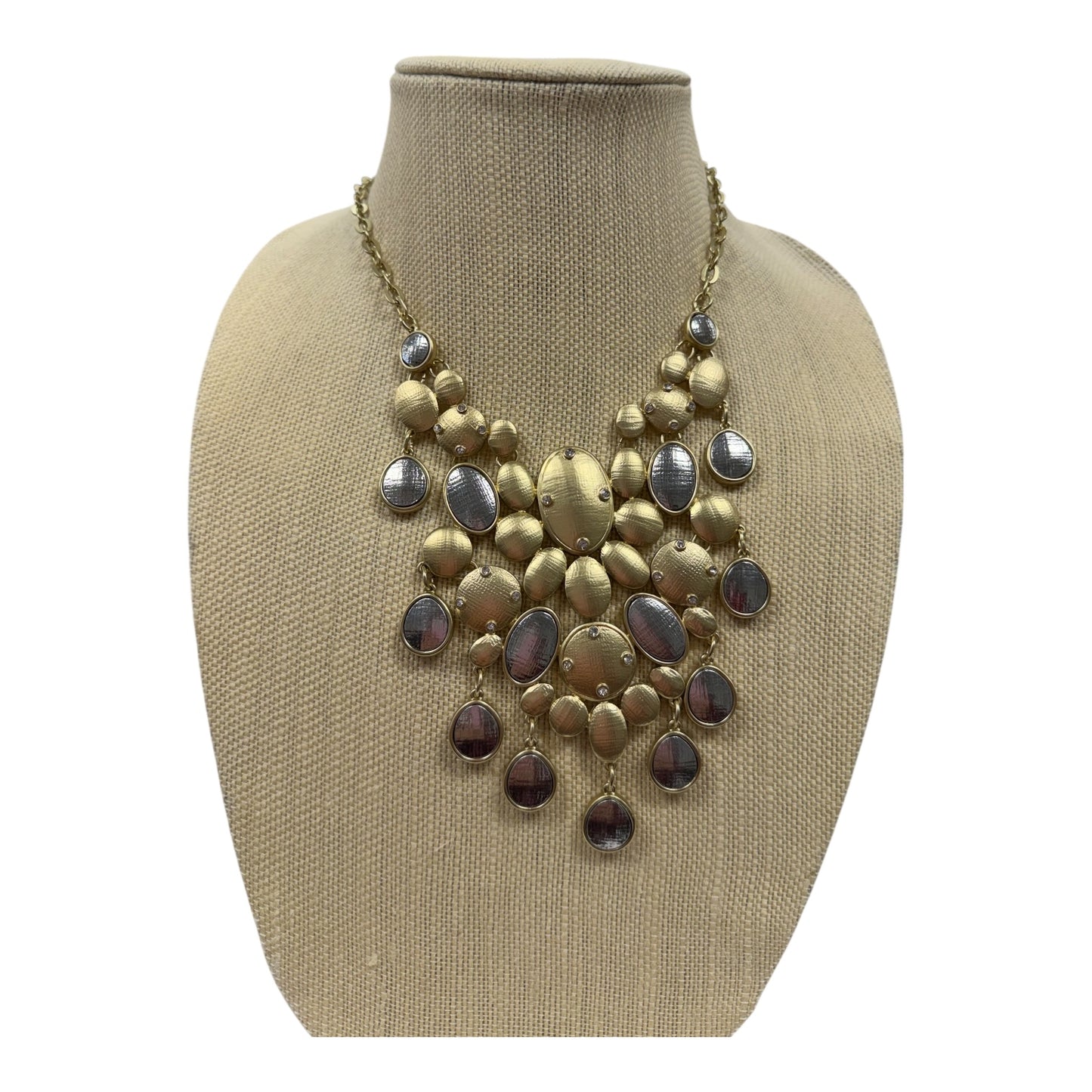 Necklace Statement By Chicos In Gold & Silver