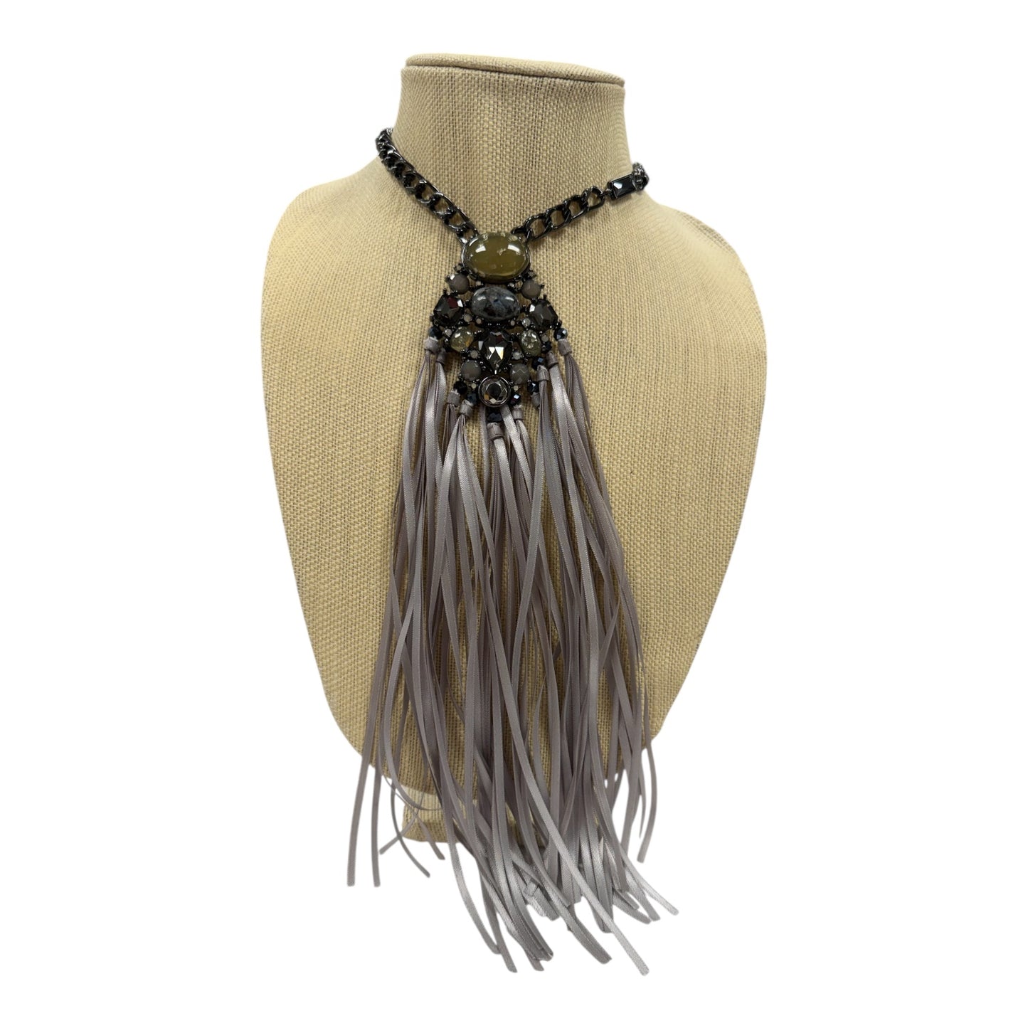 Necklace Statement By Chicos In Black & Grey