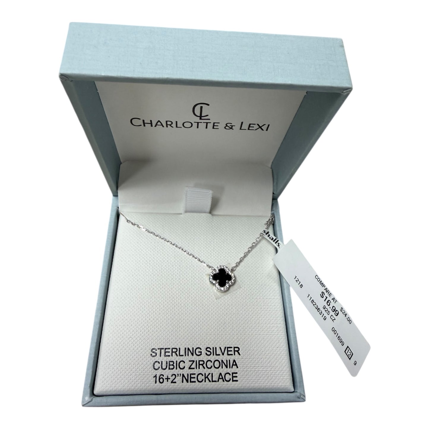 Necklace Sterling Silver By Cme In Black & Silver