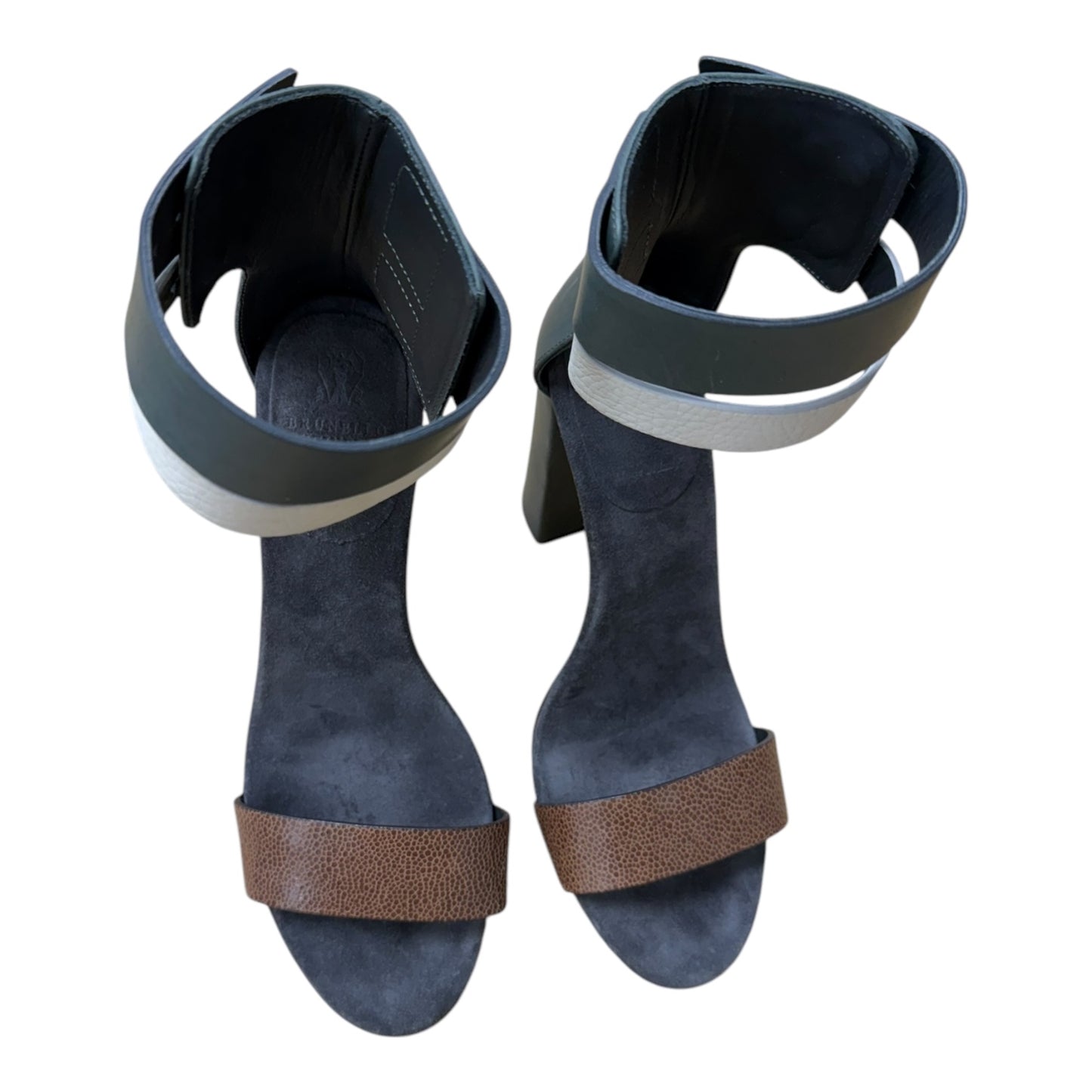Sandals Heels Block By brunello cucinelli In Multi, Size:8
