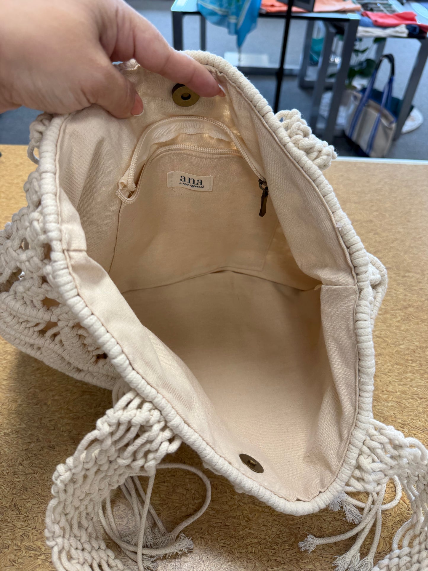 Handbag By Ana In Cream, Size:Medium