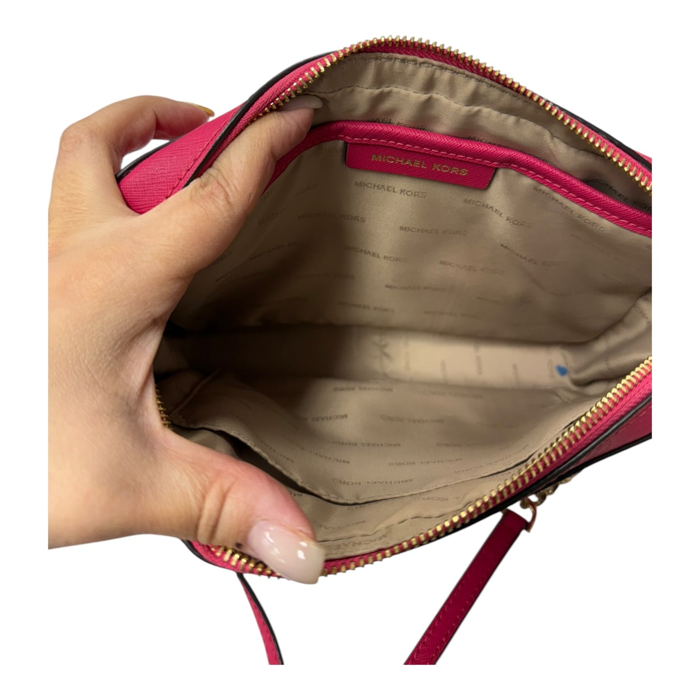 Crossbody Designer By Michael Kors In Pink, Size:Medium