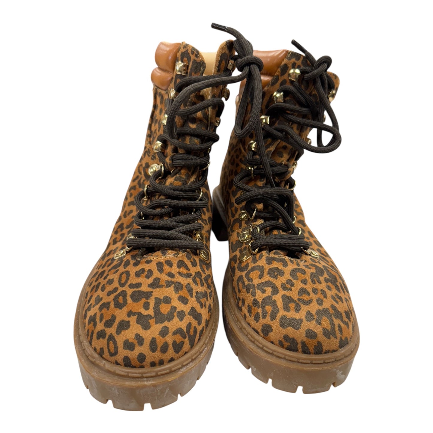 Boots Combat By Loft In Animal Print, Size:7