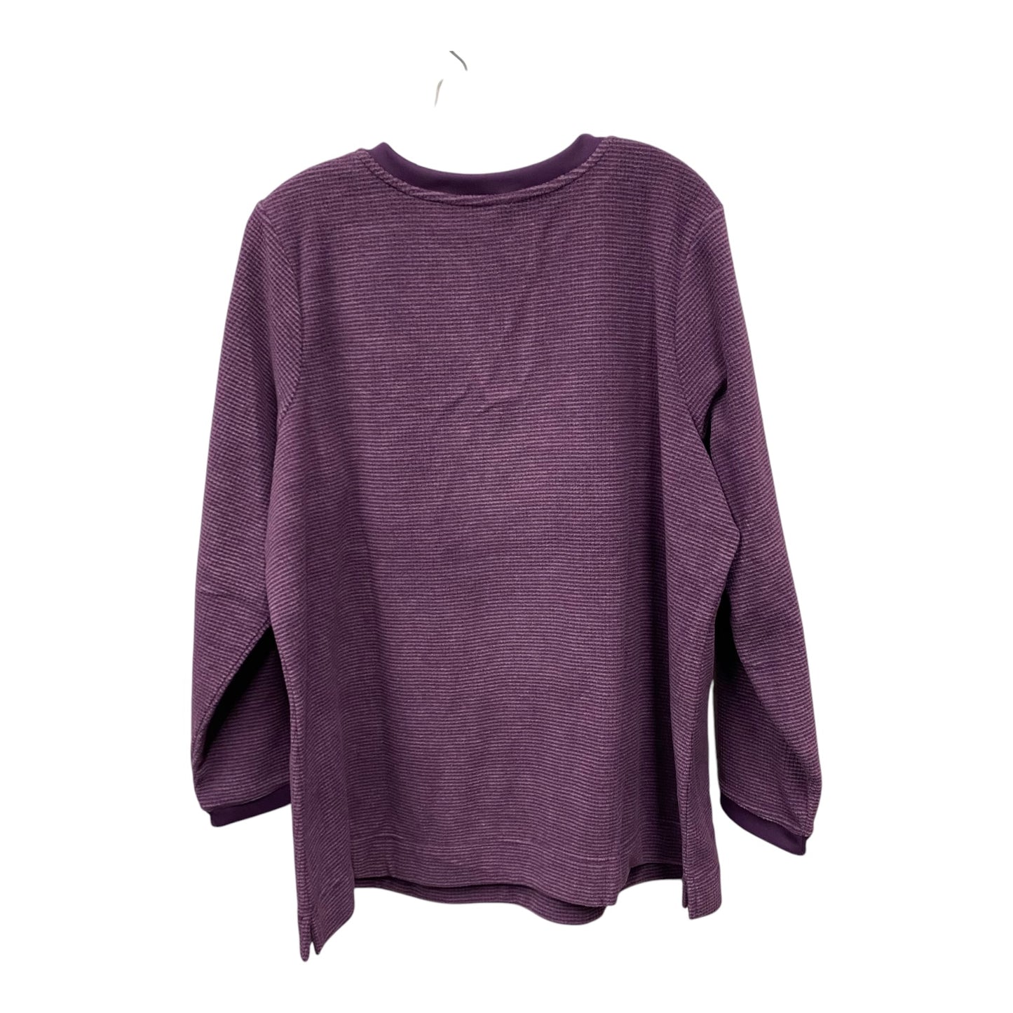 Sweater By Denim And Company In Purple, Size:1X