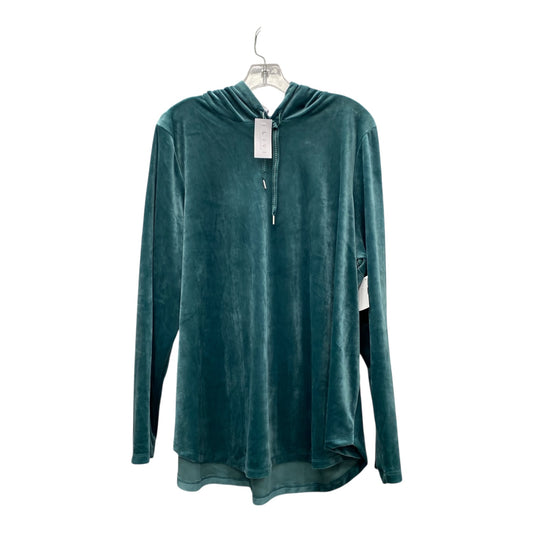 Athletic Sweatshirt Hoodie By Livi Active In Green, Size:2X