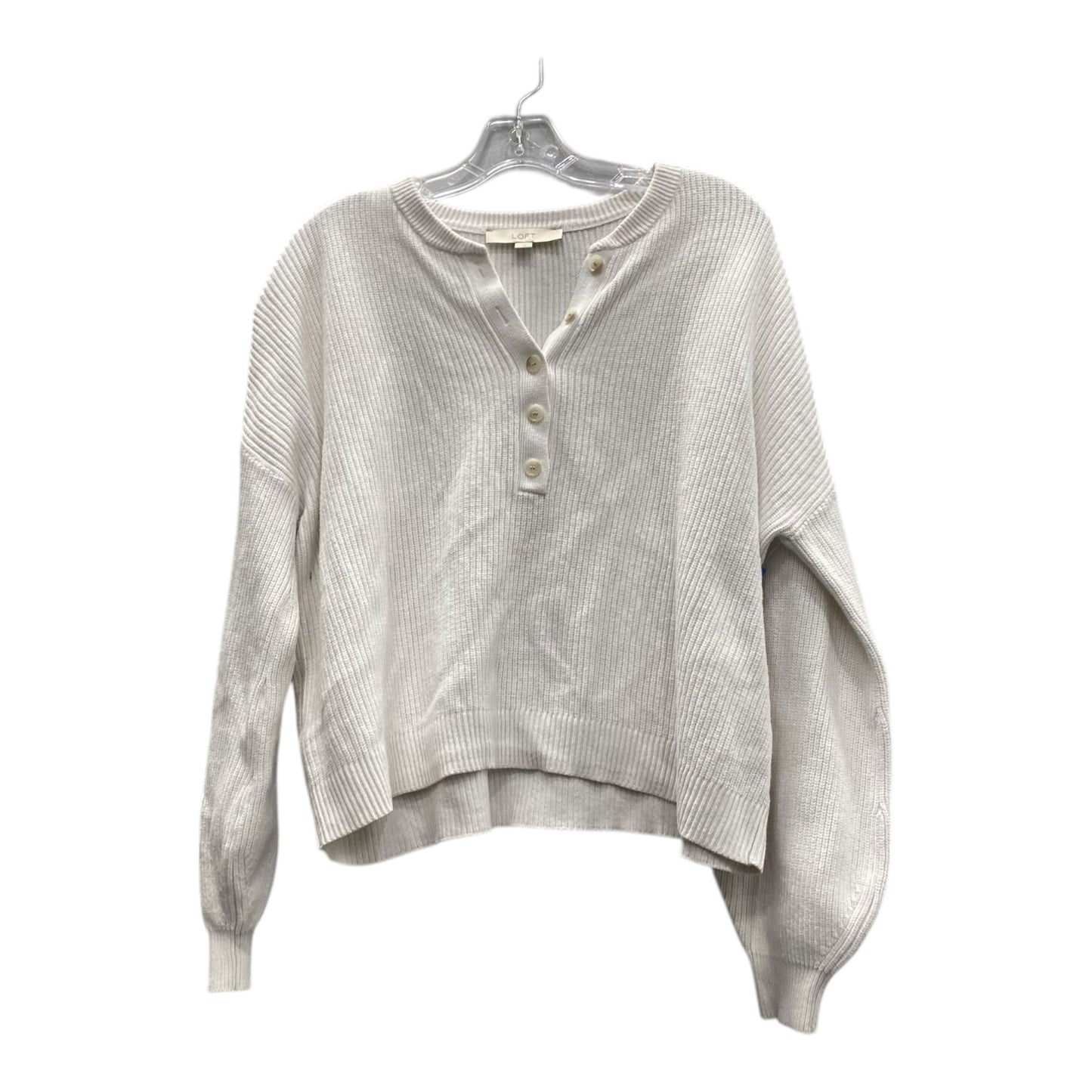 Sweater By Loft In White, Size:L