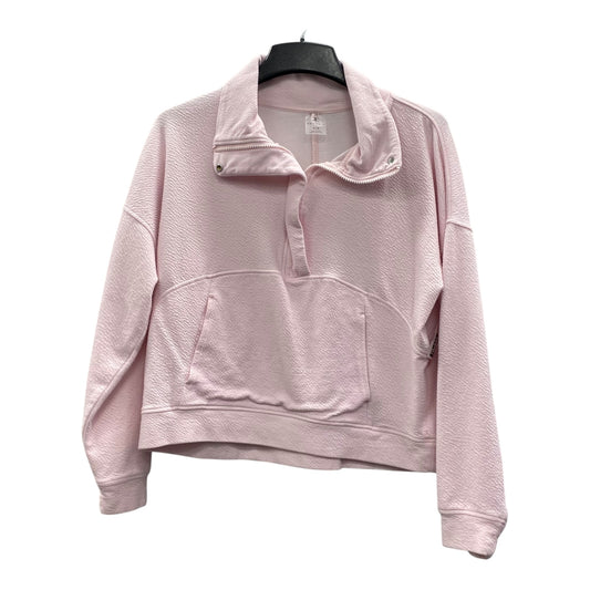 Athletic Sweatshirt Collar By Danskin In Pink, Size:M