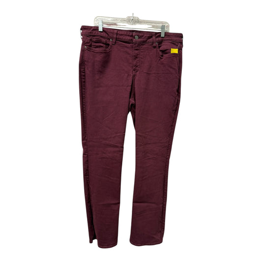 Jeans Straight By Chicos In Maroon, Size:18