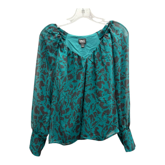 Top Ls By International Concepts In Green, Size:S