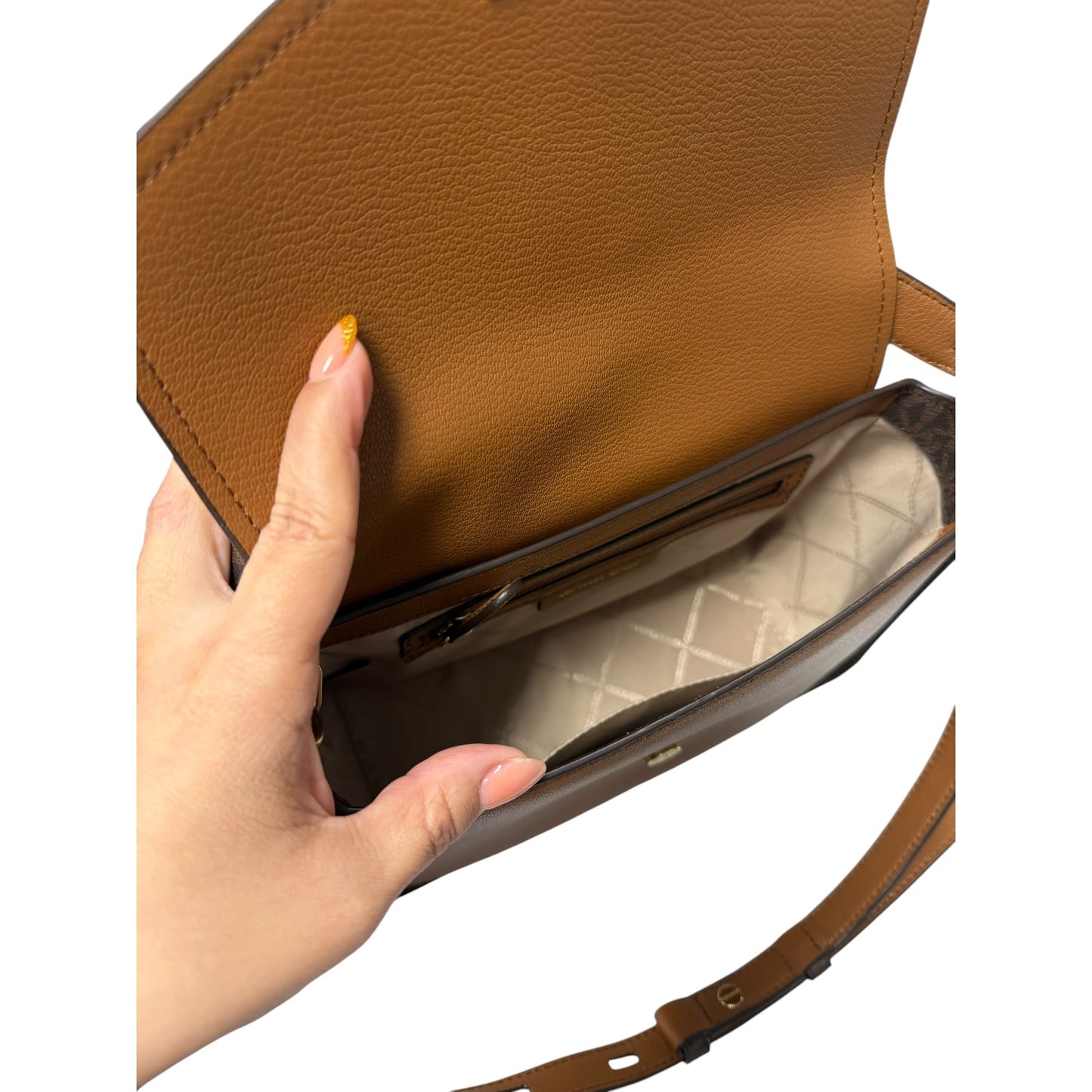 Handbag Designer By Michael Kors In Brown, Size:Medium