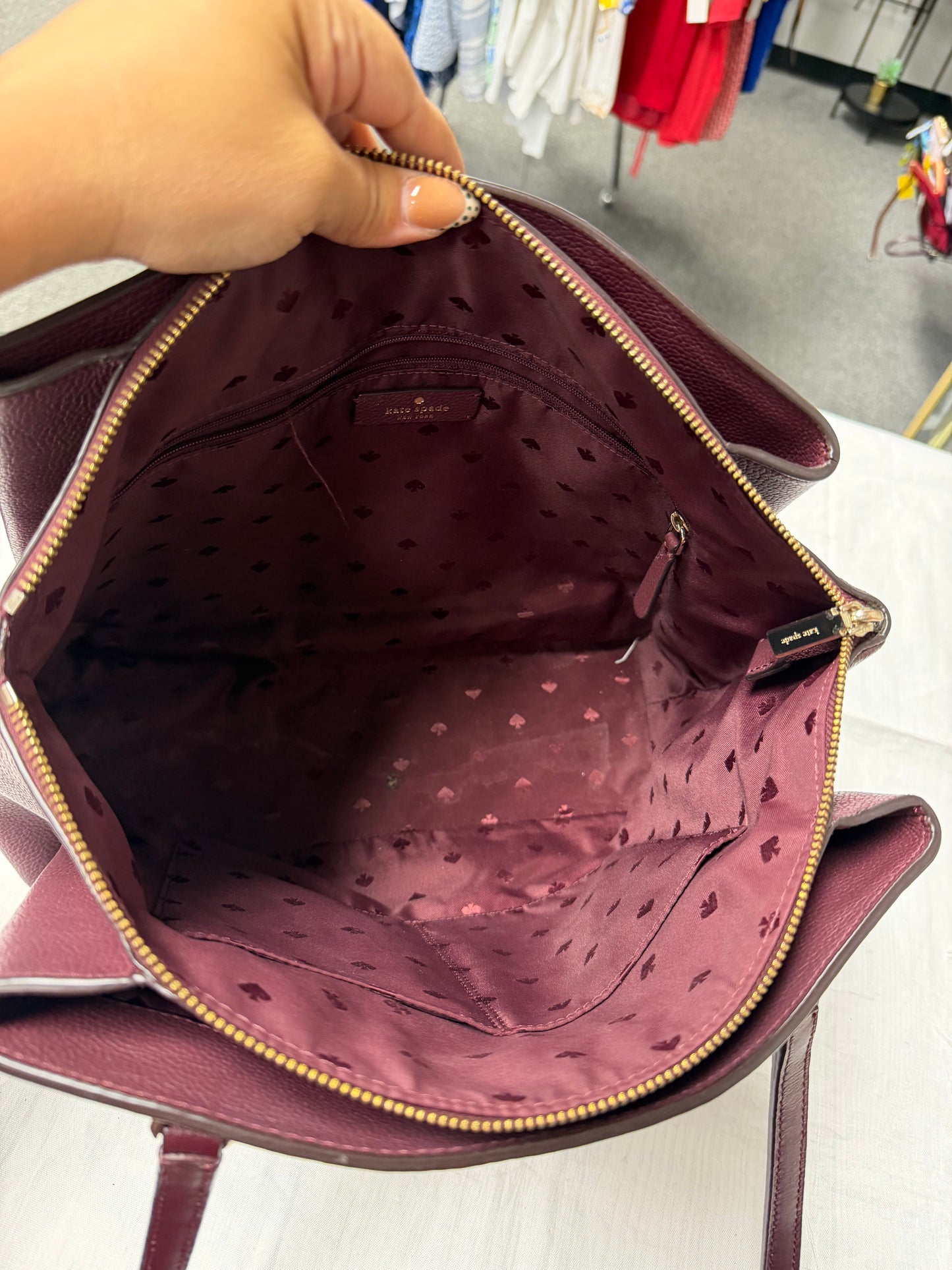 Handbag Designer By Kate Spade In Purple, Size:Large
