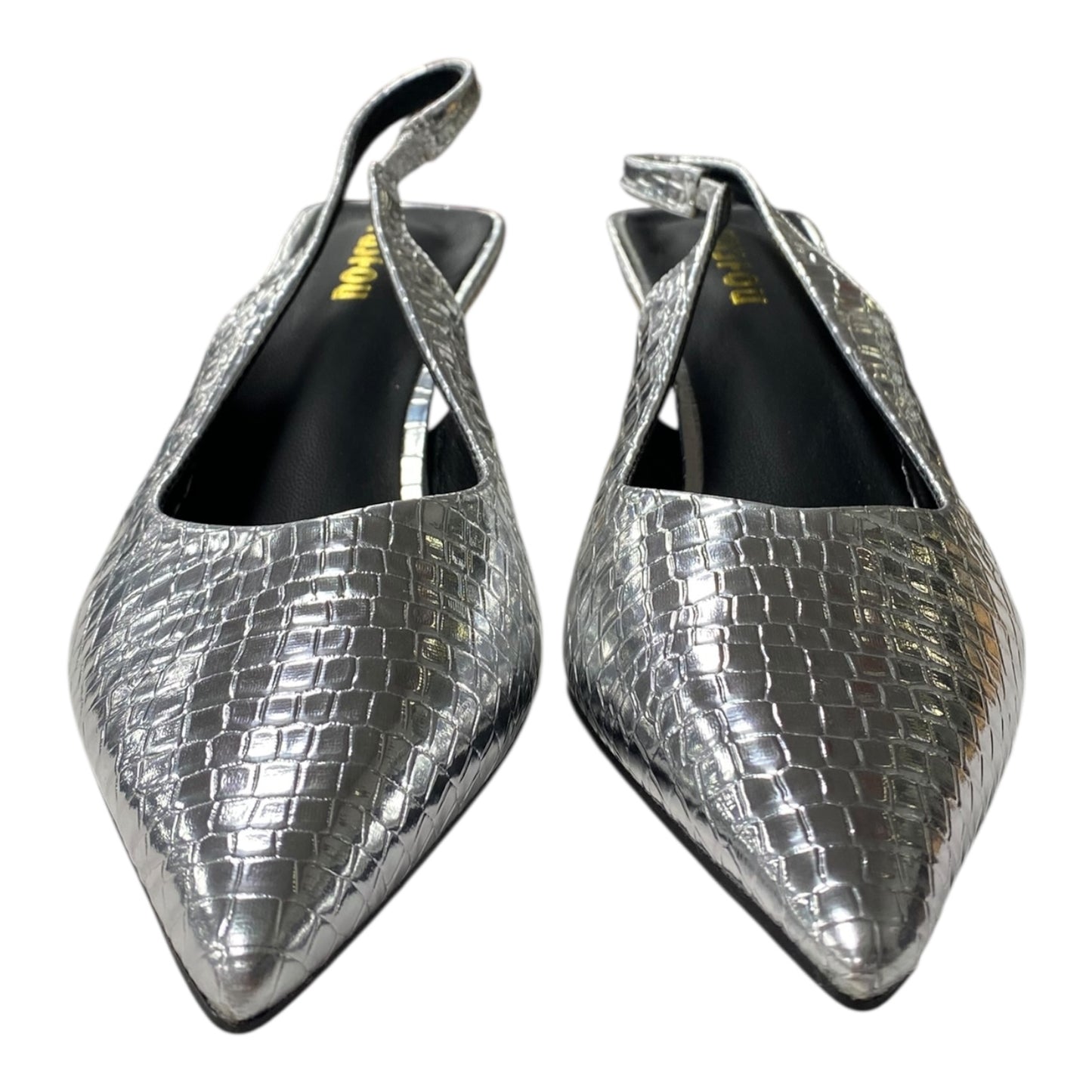 Shoes Heels Kitten By Cme In Silver, Size:10.5