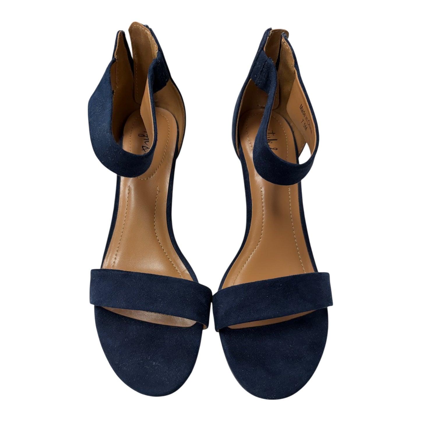 Sandals Heels Kitten By Style And Company In Navy, Size:7.5
