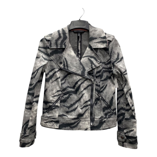 Jacket Moto By White House Black Market In Grey, Size:S