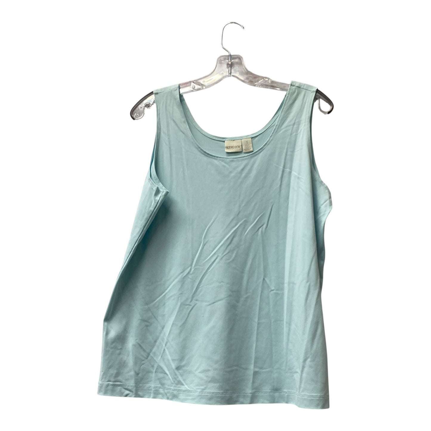 Top Sleeveless By Chicos In Teal, Size:Xl