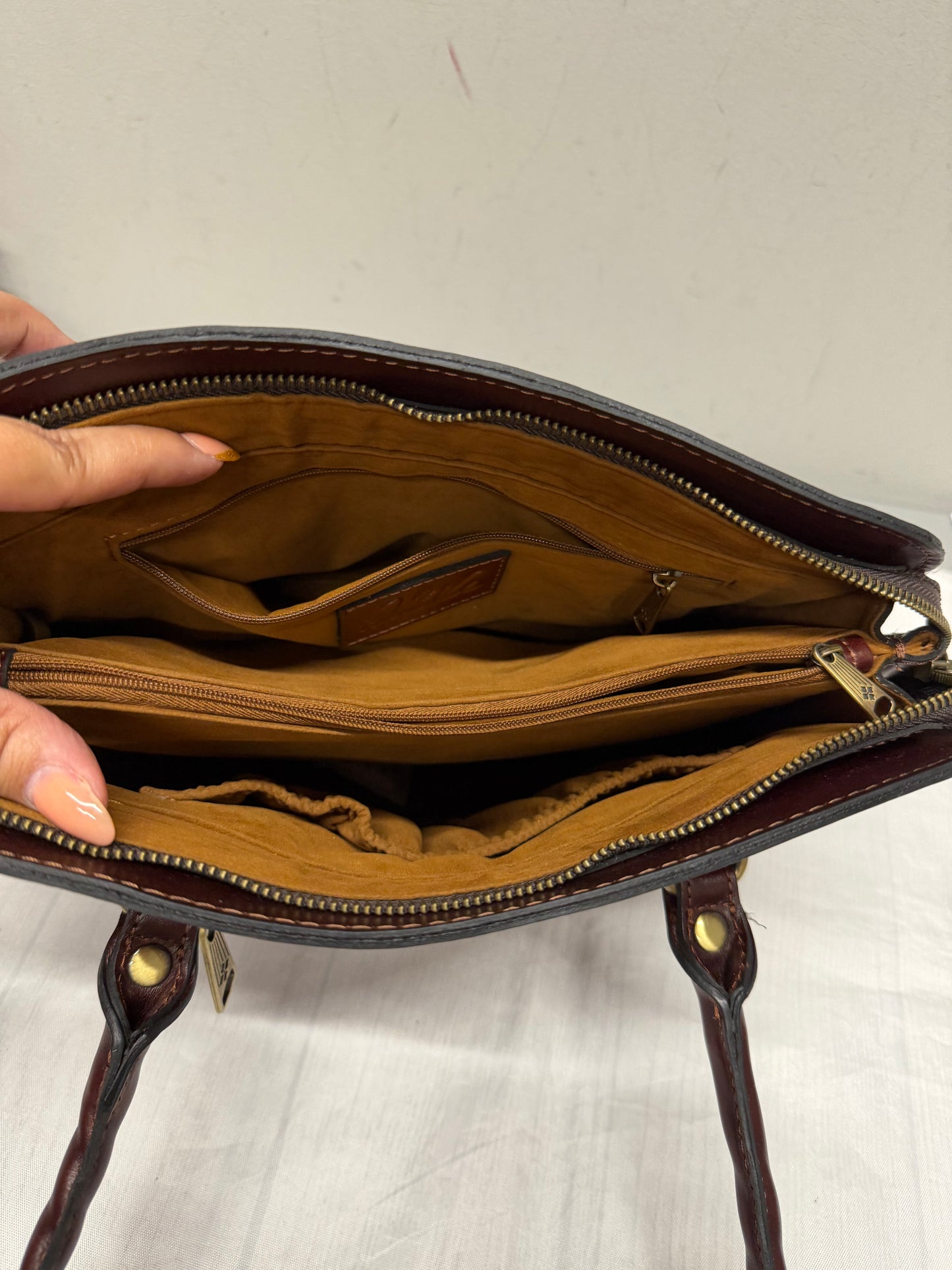Handbag Designer By Patricia Nash In Brown, Size:Medium