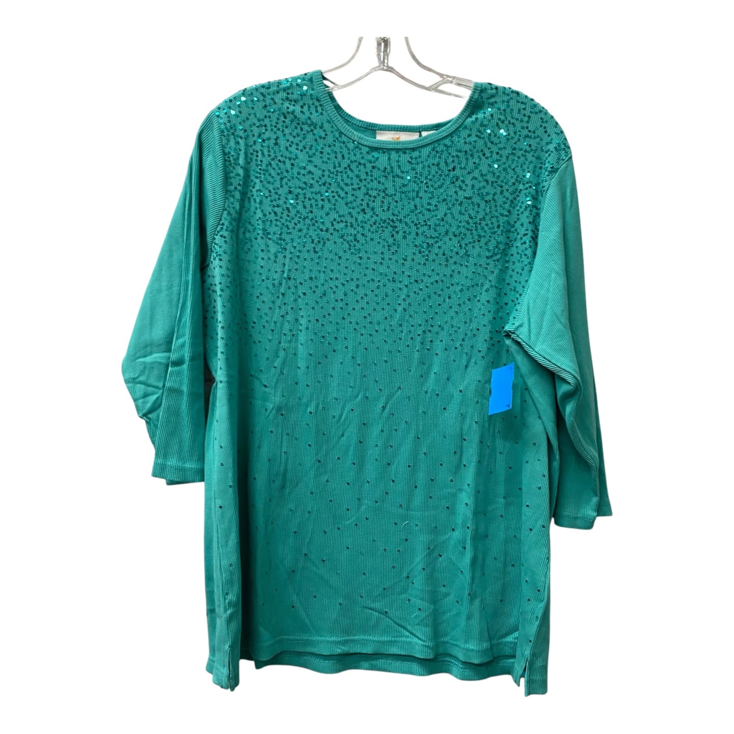 Top Ls Basic By Quaker Factory In Green, Size:1X