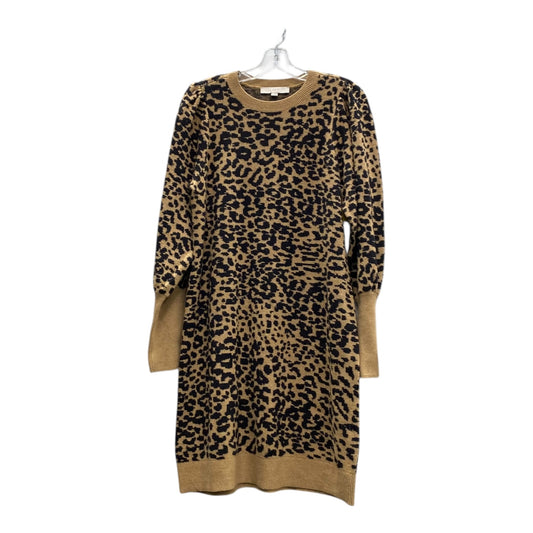 Dress Sweater By Loft In Animal Print, Size:L