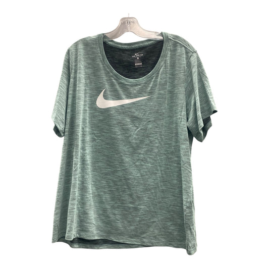 Athletic Top Ss By Nike Apparel In Green, Size:2X