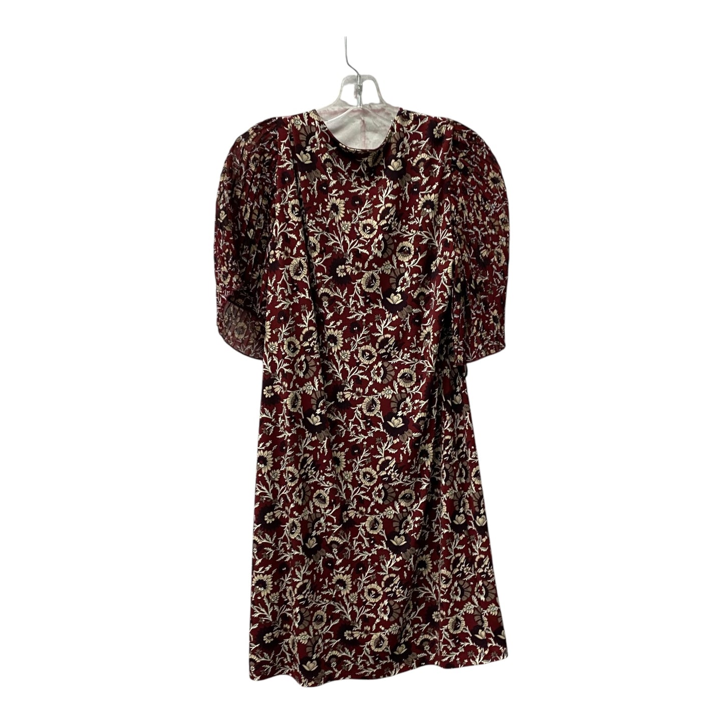 Dress Casual Midi By Calvin Klein In Maroon, Size:M