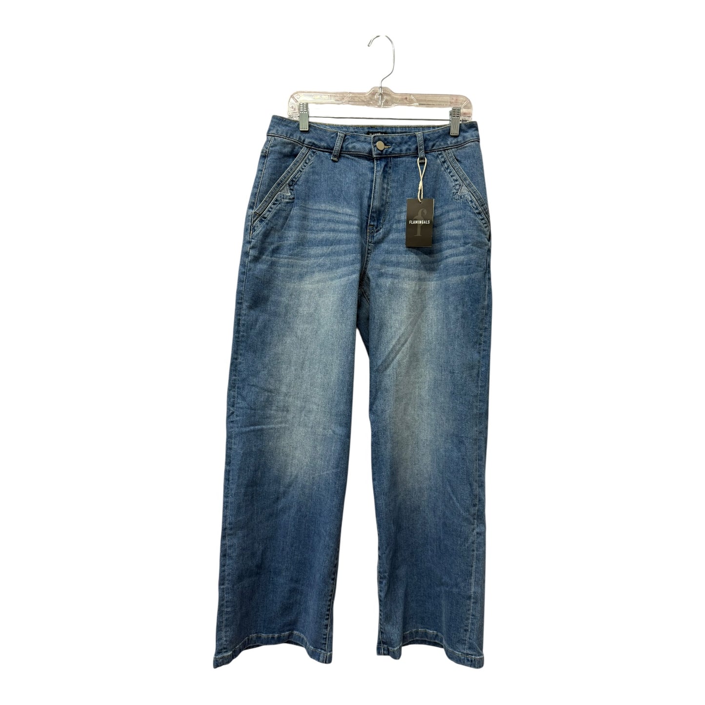Jeans Wide Leg By flamingal In Blue, Size:12