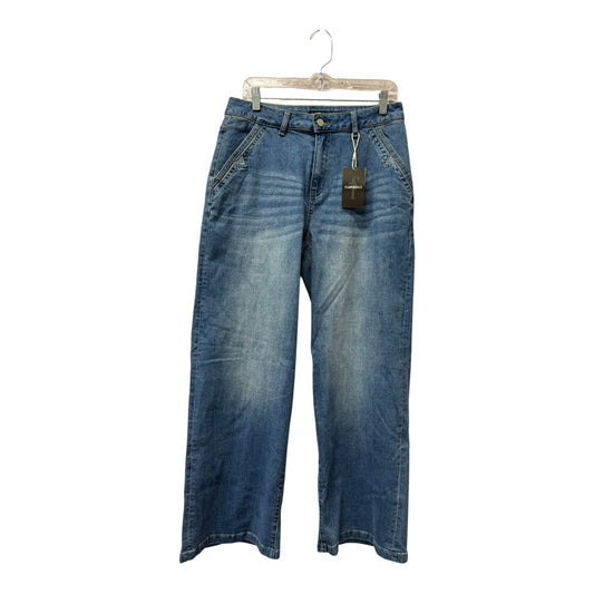 Jeans Wide Leg By flamingal In Blue, Size:12